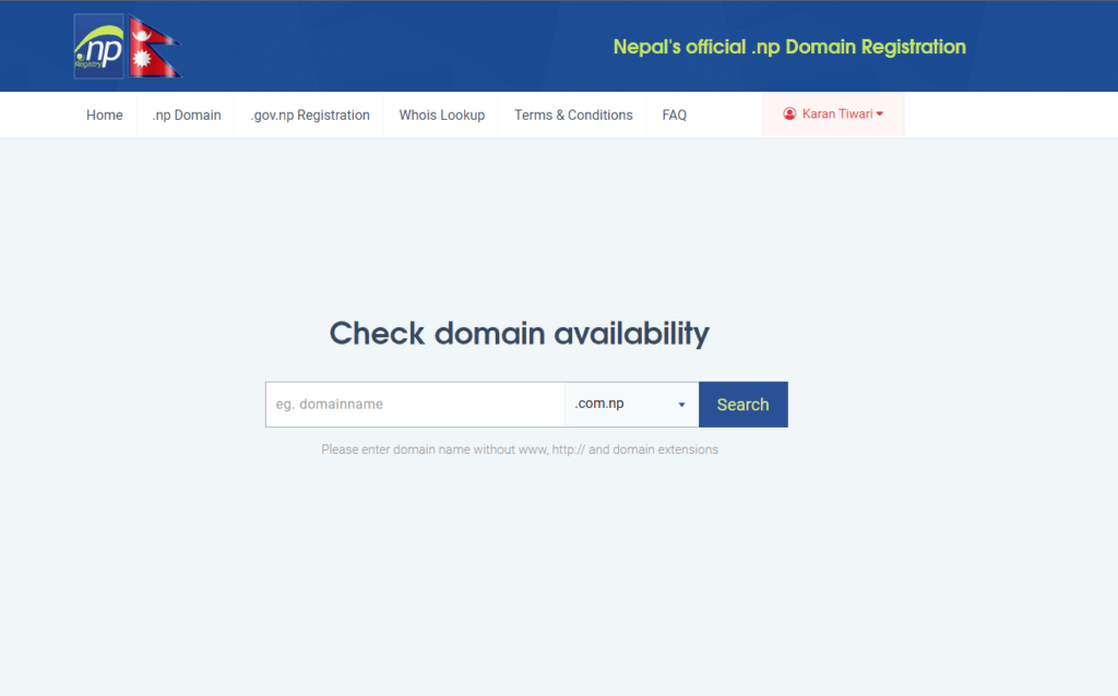 .np domain registration